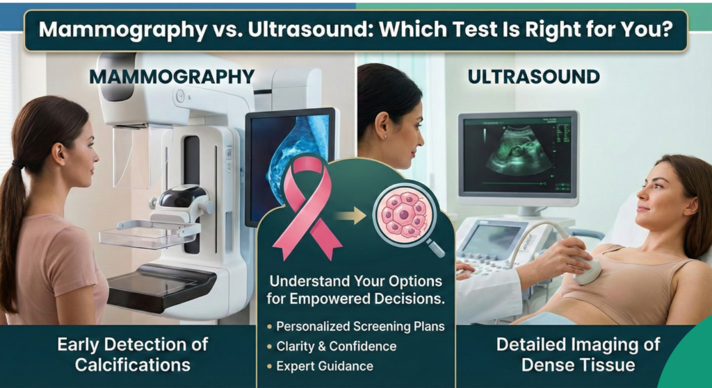 Mammography vs. Ultrasound: Which Test Is Right for You? Insights from the Best Breast Cancer Specialist in Lucknow, Dr Farah Arshad